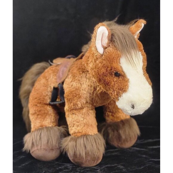 Vintage Retired Build-A-Bear Workshop Clydesdale Horse with Saddle - Picture 4 of 15